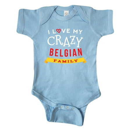 Inktastic Belgian family crazy for dark Gift Baby Boy or Baby Girl Bodysuit