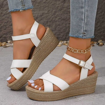 Uinagy Women s Spring and Summer Fashion Leather Open Toe Wedge Sandals Casual Comfortable Outdoor Buckle Sandals
Uinagy Women s Spring and Summer Fashion Leather Open Toe Wedge Sandals Casual Comfortable Outdoor Buckle Sandals