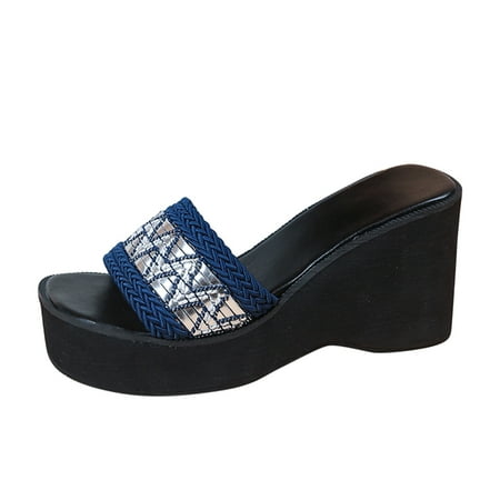 Cathalem Ladies Fashion Colorful Woven Cloth Surface Open Toe Slope Heel Thick Soled Sandals Black 38
Cathalem Ladies Fashion Colorful Woven Cloth Surface Open Toe Slope Heel Thick Soled Sandals Black 38