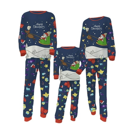 Seyurigaoka Family Matching Christmas Pajamas Outfit Long Sleeve Round Neck Santa Print Tops + Trousers Parent-Child Christmas Nightclothes for Adults Kids
Seyurigaoka Family Matching Christmas Pajamas Outfit Long Sleeve Round Neck Santa Print Tops + Trousers Parent-Child Christmas Nightclothes for Adults Kids