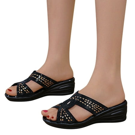 Sehao Women s sandals Wedges Shoes Women Sandals Comfort with Elastic Ankle Strap Casual Bohemian Beach Shoes Slip On Rhinestone Sandals Women Flats Open Toe Bag&Shoes Accessory Black 39
Sehao Women s sandals Wedges Shoes Women Sandals Comfort with Elastic Ankle Strap Casual Bohemian Beach Shoes Slip On Rhinestone Sandals Women Flats Open Toe Bag&Shoes Accessory Black 39