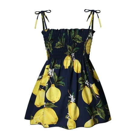 Toddler Baby Girl Summer Sleeveless Dress Cute Fruits Print Elastic Casual Dress Princess Dress Beach Sundress Sling Dresses
Toddler Baby Girl Summer Sleeveless Dress Cute Fruits Print Elastic Casual Dress Princess Dress Beach Sundress Sling Dresses