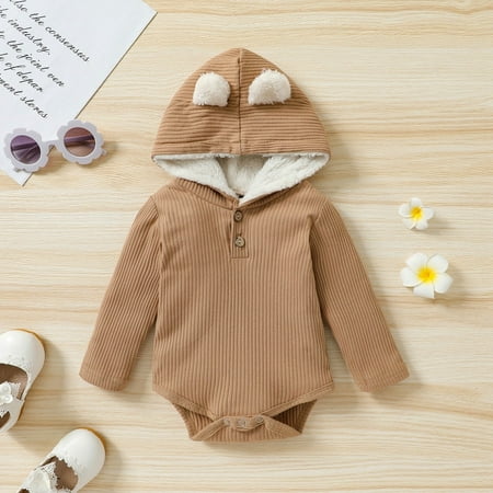 Baozhu Lovely 3D Ear Infant Hooded Long Sleeve Fur Warm Bodysuit Baby Boys Solid Rompers Baby Girls Clothes 0-24 Months
Baozhu Lovely 3D Ear Infant Hooded Long Sleeve Fur Warm Bodysuit Baby Boys Solid Rompers Baby Girls Clothes 0-24 Months
