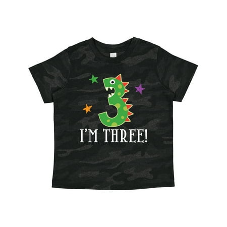 Inktastic 3rd Birthday Dinosaur Party Gift Toddler Boy or Toddler Girl T-Shirt