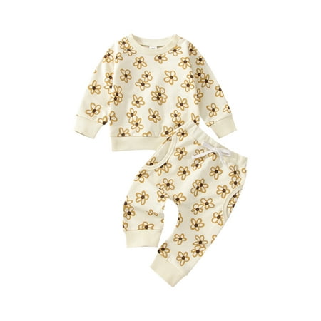 Qtinghua 2PCS Toddler Baby Girls Clothes Long Sleeve Floral Sweatshirt Top and Pants Fall Winter Outfits Apricot 12-18 Months
Qtinghua 2PCS Toddler Baby Girls Clothes Long Sleeve Floral Sweatshirt Top and Pants Fall Winter Outfits Apricot 12-18 Months