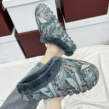 Opolski 1 Pair Unisex Slippers Leaf Print Waterproof Winter Lightweight Anti Skid Slippers for Indoor
Opolski 1 Pair Unisex Slippers Leaf Print Waterproof Winter Lightweight Anti Skid Slippers for Indoor
