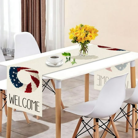 4th of July Table Runner 13 x 72 Inches Patriotic Memorial Independence Day Decoration Linen Table Runners for Farmhouse Kitchen Dining Holiday Birthday Party
4th of July Table Runner 13 x 72 Inches Patriotic Memorial Independence Day Decoration Linen Table Runners for Farmhouse Kitchen Dining Holiday Birthday Party