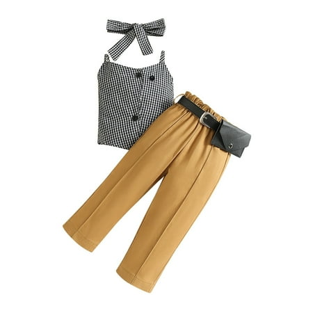 Toddler Baby Girls Spring Summer Plaid Cotton Ribbed Sleeveless Vest Long Pants Headbands Outfits Clothes Kids Child Clothing Streetwear Dailywear Outwear
Toddler Baby Girls Spring Summer Plaid Cotton Ribbed Sleeveless Vest Long Pants Headbands Outfits Clothes Kids Child Clothing Streetwear Dailywear Outwear