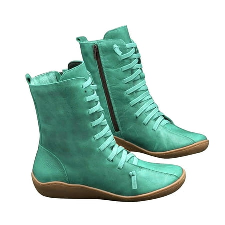 Juebong Women Mid-tube Boots Womens Fashion Vintage Style Solid Zipper Flat Shoes Ankle Ankle Booties Green Size 4.5
Juebong Women Mid-tube Boots Womens Fashion Vintage Style Solid Zipper Flat Shoes Ankle Ankle Booties Green Size 4.5