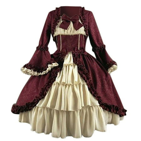 Juebong Christmas Deals Fashion Women Vintage Gothic Court Square Collar Patchwork Bow Long Sleeve Dress on Clearance Wine XXL
Juebong Christmas Deals Fashion Women Vintage Gothic Court Square Collar Patchwork Bow Long Sleeve Dress on Clearance Wine XXL