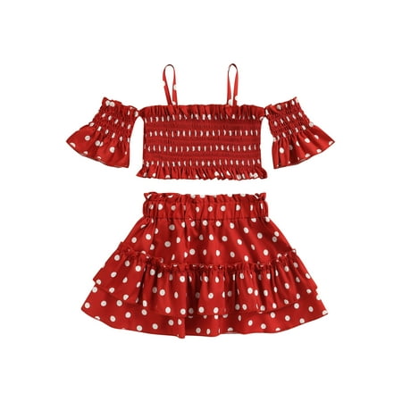 Gwiyeopda Toddler Baby Girl Off-Shoulder Pleated Polka Dot Print Short Top+Layered Skirt
Gwiyeopda Toddler Baby Girl Off-Shoulder Pleated Polka Dot Print Short Top+Layered Skirt