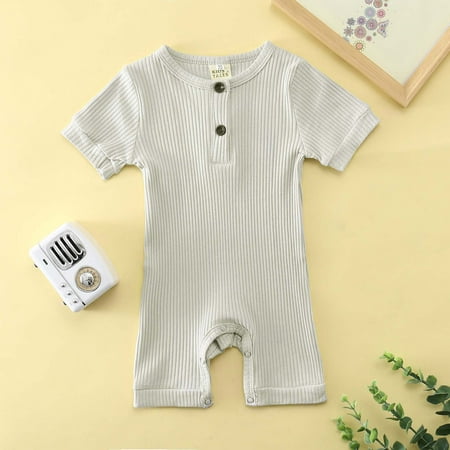 NIUREDLTD Babys Girls Boys Summer Casual Solid Color Jumpsuit Knitted Ribbed Pattern Rompers
NIUREDLTD Babys Girls Boys Summer Casual Solid Color Jumpsuit Knitted Ribbed Pattern Rompers