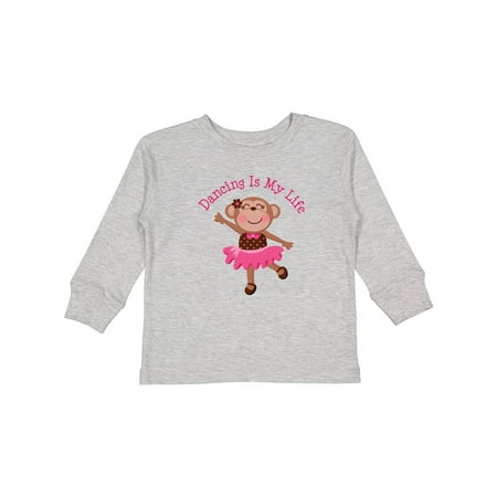 Inktastic Dancing Monkey Girls Gift Toddler Toddler Girl Long Sleeve T-Shirt