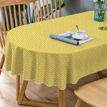 Oval Tablecloth Modern Oval Tablecloth Yellow Striped Tablecloth Indoor/Outdoor Waterproof Wrinkle Free Durable Oval Tablecloth for Oval Tables 60 X 120 Inch
Oval Tablecloth Modern Oval Tablecloth Yellow Striped Tablecloth Indoor/Outdoor Waterproof Wrinkle Free Durable Oval Tablecloth for Oval Tables 60 X 120 Inch