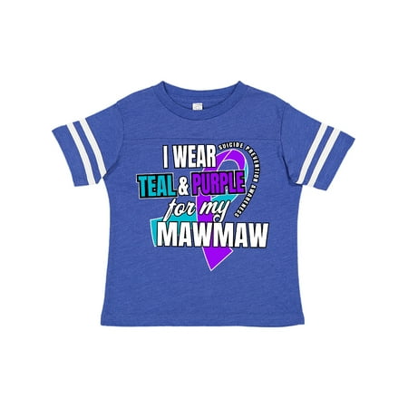 Inktastic Suicide Prevention I Wear Teal and Purple for My Mawmaw Gift Toddler Boy or Toddler Girl T-Shirt
Inktastic Suicide Prevention I Wear Teal and Purple for My Mawmaw Gift Toddler Boy or Toddler Girl T-Shirt