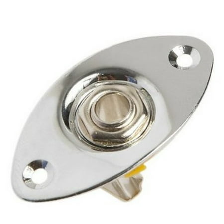 

Electric Guitar Bass Jack Socket 1/4 Output Input Jack Cover Plate With 2 Mounting Screws For Oval Style Black / Gold / Silver