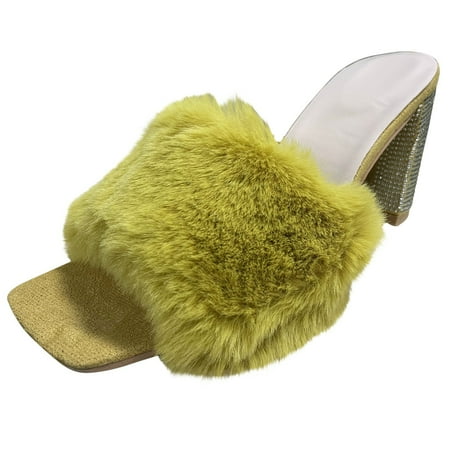 Womens Shoes Casual Square Toe Fashion Slip-on Rhinestone High Heels Plush Sandals Open Toe Slide Sandals Comfortable Flats Flip-Flops Sandal Casual Platforms Wedge Sandals Heeled Sandals A295
Womens Shoes Casual Square Toe Fashion Slip-on Rhinestone High Heels Plush Sandals Open Toe Slide Sandals Comfortable Flats Flip-Flops Sandal Casual Platforms Wedge Sandals Heeled Sandals A295