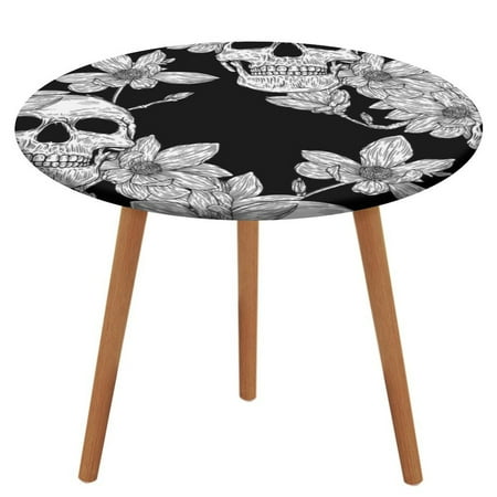 Bybiment Round Fitted Tablecloth with Elastic Edge Style Pattern Skulls Flowers Decorative Tablecloth Table Cover 43 Inch
Bybiment Round Fitted Tablecloth with Elastic Edge Style Pattern Skulls Flowers Decorative Tablecloth Table Cover 43 Inch