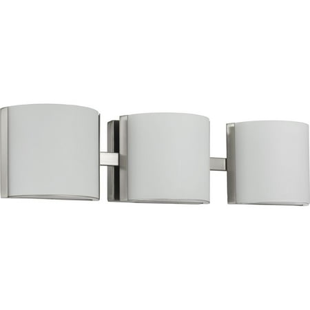 Arch LED Collection Three-Light Brushed Nickel Etched Glass Modern Bath Vanity Light
Arch LED Collection Three-Light Brushed Nickel Etched Glass Modern Bath Vanity Light