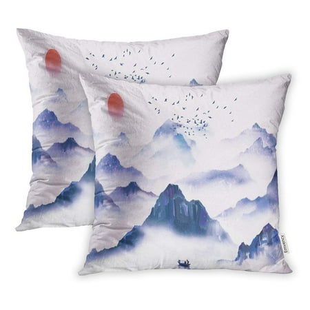 CMFUN Green Mountains Ink Landscape Painting Red Abstract Pillowcase Cushion Cases 18x18 inch Set of 2
CMFUN Green Mountains Ink Landscape Painting Red Abstract Pillowcase Cushion Cases 18x18 inch Set of 2