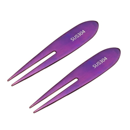 2PCS Stainless Steel Fruit Picks Two Prongs Dessert Fork Salad Forks Party Supplies for Hotel KTV Bar (Purple)
2PCS Stainless Steel Fruit Picks Two Prongs Dessert Fork Salad Forks Party Supplies for Hotel KTV Bar (Purple)