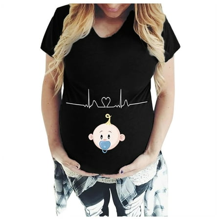 Fashion Pregnant Women T-shirt Tops Women s Maternity Funny Baby Print Top Tee《ladies tops on clearance》
Fashion Pregnant Women T-shirt Tops Women s Maternity Funny Baby Print Top Tee《ladies tops on clearance》