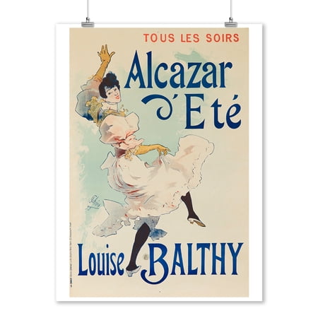 Alcazar d'Ete - Louise Balthy Vintage Poster (artist: Cheret) France c. 1893 (9x12 Art Print, Wall Decor Travel Poster)