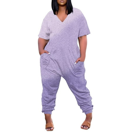 One Piece Jumpsuits For Women Suitable V Neck Short Sleeve With Pockets Wide Shorts Cute Rompers For Women Summer
One Piece Jumpsuits For Women Suitable V Neck Short Sleeve With Pockets Wide Shorts Cute Rompers For Women Summer