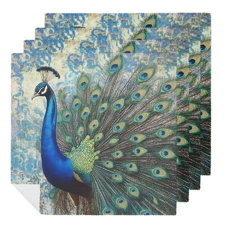 FUMJ Peacock Feathers Cloth Napkin Set - Reusable Machine Washable Fabric for Events Kitchen - Pack of 4 2 PCS
FUMJ Peacock Feathers Cloth Napkin Set - Reusable Machine Washable Fabric for Events Kitchen - Pack of 4 2 PCS
