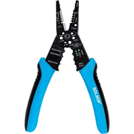 Hiija Wire Stripper Multi Tool Electrical Pliers Tool Wire Stripping Tool / Wire Cutter 8-Inch (Blue Black)
Hiija Wire Stripper Multi Tool Electrical Pliers Tool Wire Stripping Tool / Wire Cutter 8-Inch (Blue Black)