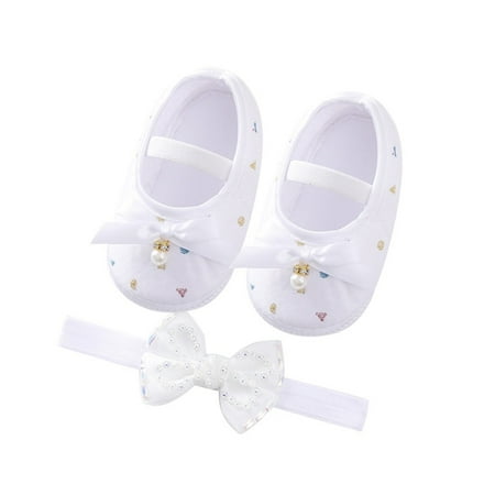Zlekejiko Hanging Princess Bow Set Pearl Shoes Little Child Cute Sole Shoes Soft Shoes Headband Toddler Baby
Zlekejiko Hanging Princess Bow Set Pearl Shoes Little Child Cute Sole Shoes Soft Shoes Headband Toddler Baby