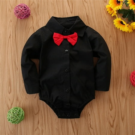 THE WILD Casual Pretty Newborn Infant Baby Boys Solid Gentleman Bow Tie Romper Bodysuit Outfits Clothes
THE WILD Casual Pretty Newborn Infant Baby Boys Solid Gentleman Bow Tie Romper Bodysuit Outfits Clothes
