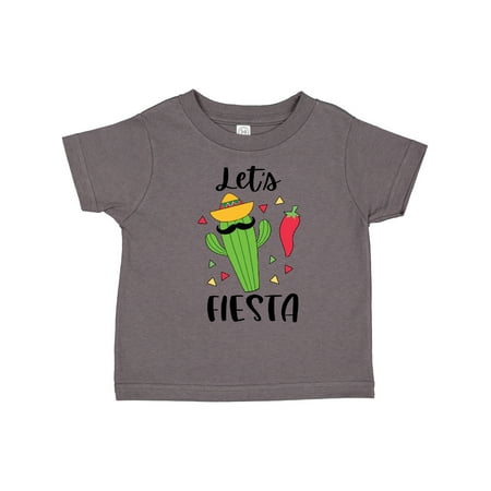 Inktastic Cinco De Mayo Let s Fiesta Cute Cactus with Sombrero Gift Toddler Boy or Toddler Girl T-Shirt