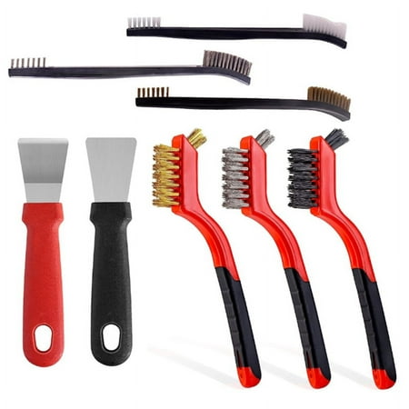 Wire Brush Set for Cleaning 8Pcs Small Brass/Stainless/Nylon Steel Scratch Brushes with Paint Scraper for Rust Dirt
Wire Brush Set for Cleaning 8Pcs Small Brass/Stainless/Nylon Steel Scratch Brushes with Paint Scraper for Rust Dirt