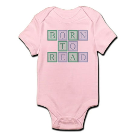 CafePress - Born To Read Green Infant Bodysuit - Baby Light Bodysuit