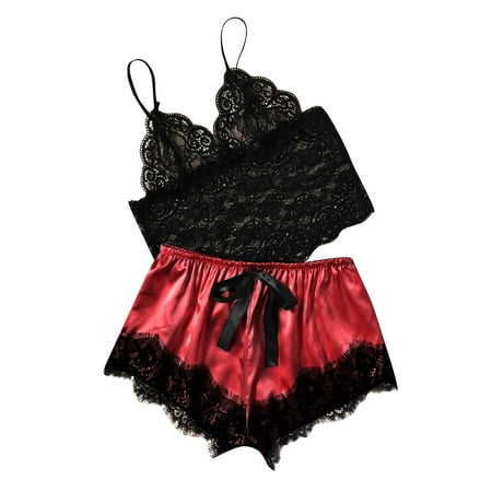AutumnFall legend Women Satin Lace V-Neck Camisole Bowknot Shorts Set Sleepwear Pajamas Lingerie
AutumnFall legend Women Satin Lace V-Neck Camisole Bowknot Shorts Set Sleepwear Pajamas Lingerie