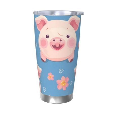 Fuzoiu Cute Pig Flowers Print 20oz Tumbler Stainless Steel Vacuum Insulated Car Cup Insulated Coffee Mug Travel Mug with Lid Thermal Cup for Outdoor-Without Straw
Fuzoiu Cute Pig Flowers Print 20oz Tumbler Stainless Steel Vacuum Insulated Car Cup Insulated Coffee Mug Travel Mug with Lid Thermal Cup for Outdoor-Without Straw