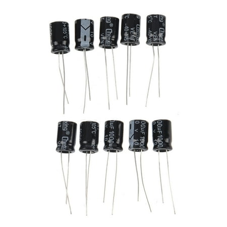 SODIAL(R) 10 x 1000uF 10V 105C Electrolytic Capacitor 8x11mm