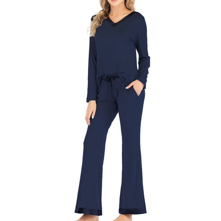 YWDJ Satin Pajamas Women Women Fashion Solid Color Sets Wear Lounge Wear Home Sleep Set Tops+Pants Navy L
YWDJ Satin Pajamas Women Women Fashion Solid Color Sets Wear Lounge Wear Home Sleep Set Tops+Pants Navy L