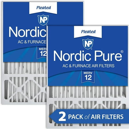 Nordic Pure 20x25x5 MERV 12 Pleated Honeywell Replacement AC Furnace Air Filters 2 Pack
Nordic Pure 20x25x5 MERV 12 Pleated Honeywell Replacement AC Furnace Air Filters 2 Pack