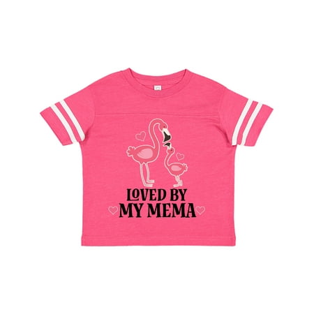 Inktastic My Mema Loves Me Flamingo Gift Toddler Toddler Girl T-Shirt