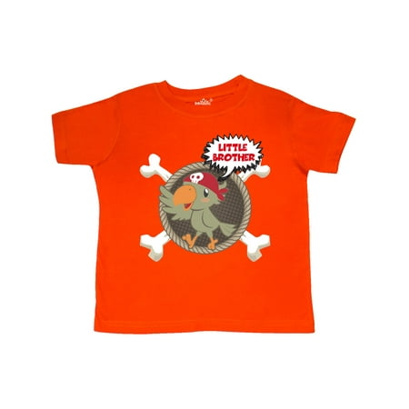 Inktastic Little Brother Pirate Gift Toddler Boy Girl T-Shirt