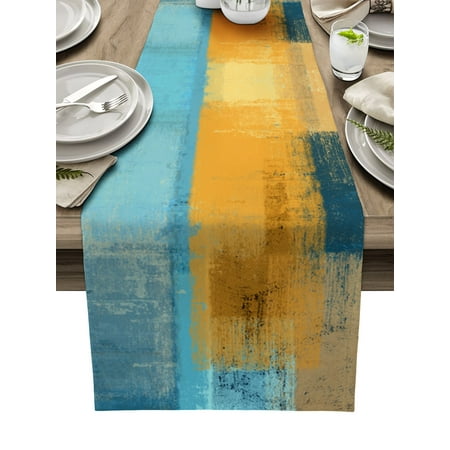 Abstract Oil Painting Orange Color Geometric Table Runner Wedding Dining Table Cover Cloth Placemat Napkin Home Kitchen Decor
Abstract Oil Painting Orange Color Geometric Table Runner Wedding Dining Table Cover Cloth Placemat Napkin Home Kitchen Decor