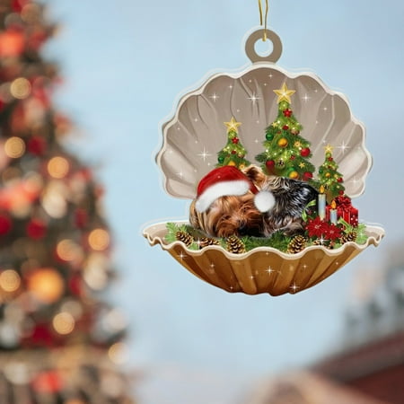 Pgeraug Pendants Sleeping Dog In A Christmas Scene-Sleeping In Pearl Christmas Ornament Hangs H
Pgeraug Pendants Sleeping Dog In A Christmas Scene-Sleeping In Pearl Christmas Ornament Hangs H