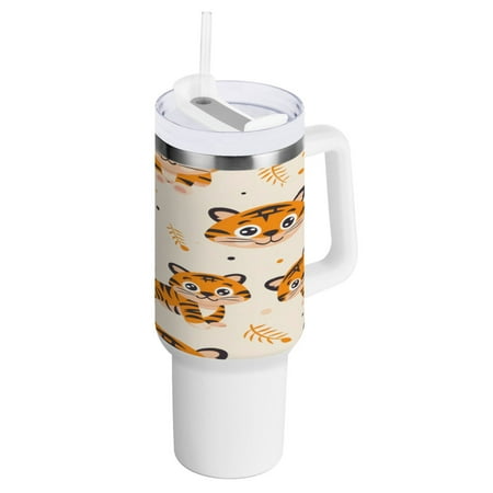 40 Oz Car Handle Water Bottle 10.8x3.85 Inch Handle And Straw Travel Water Bottle Reusable Stainless Steel Water Bottle Cute Little Tiger Seamless
40 Oz Car Handle Water Bottle 10.8x3.85 Inch Handle And Straw Travel Water Bottle Reusable Stainless Steel Water Bottle Cute Little Tiger Seamless