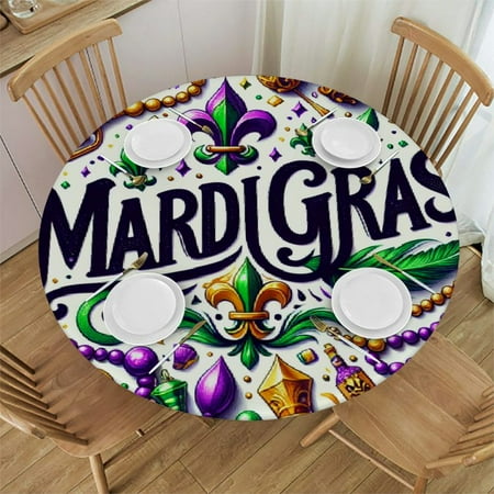 BCIIG Mardi Gras Decorations Round Table Cover Stain Resistant Washable Indoor Outdoor Tablecloth Kitchen Dining Wedding Parties Waterproof Fabric 100% Polyester 54-58
BCIIG Mardi Gras Decorations Round Table Cover Stain Resistant Washable Indoor Outdoor Tablecloth Kitchen Dining Wedding Parties Waterproof Fabric 100% Polyester 54-58