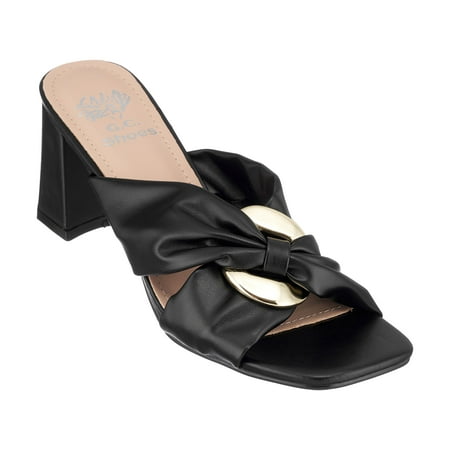 GC Shoes Womens Block Heeled Sandals Open Toe Fashion Heels Puffy Knot Cross Band High Heel Dress Slides Zane/Black/9.5
GC Shoes Womens Block Heeled Sandals Open Toe Fashion Heels Puffy Knot Cross Band High Heel Dress Slides Zane/Black/9.5