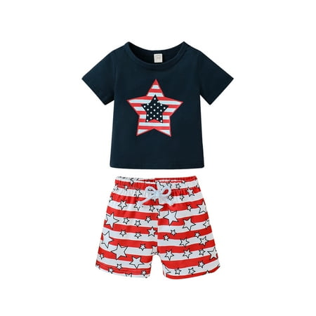 Sunisery Newborn Baby Boys 4th of July Outfits Set Independence Day Star Stripe T-shirt Tops Shorts Clothes Blue 2-3 Years
Sunisery Newborn Baby Boys 4th of July Outfits Set Independence Day Star Stripe T-shirt Tops Shorts Clothes Blue 2-3 Years