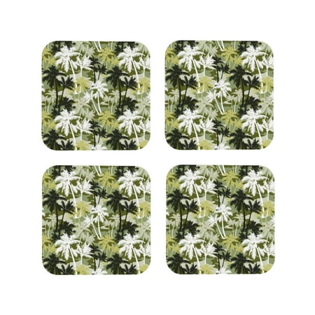Coasters Set of 4 - Hawaiian Style Black Green Drink Coasters for Tabletop Protection Leather Coasters for Living Room Decor and Housewarming Gift Square
Coasters Set of 4 - Hawaiian Style Black Green Drink Coasters for Tabletop Protection Leather Coasters for Living Room Decor and Housewarming Gift Square