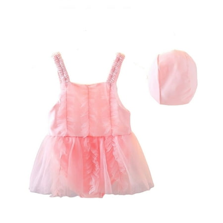 Baby Girls Sleeveless Halter Swimsuit with Swim Cap Lace One Piece Swimwear Beach Bikini Bathing Outfit for Toddler Pink
Baby Girls Sleeveless Halter Swimsuit with Swim Cap Lace One Piece Swimwear Beach Bikini Bathing Outfit for Toddler Pink